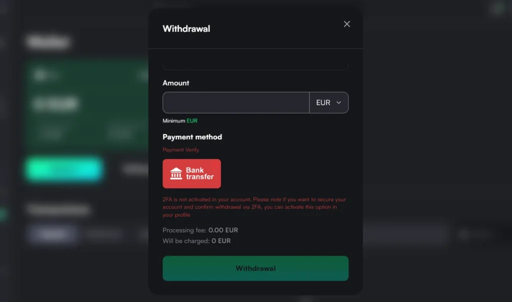 TrueLuck casino withdrawal